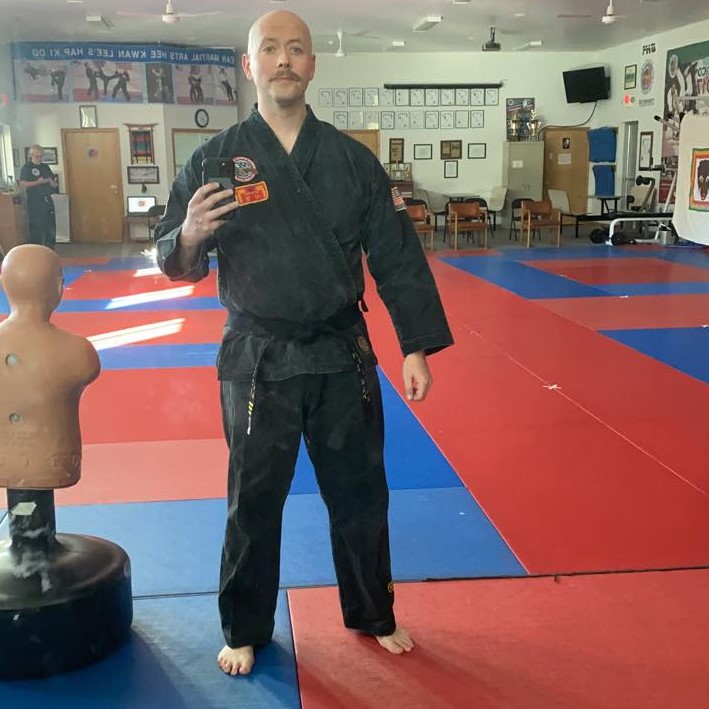 master ashley in his hapkido uniform